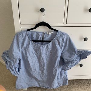 Madewell Peplum sleeve blouse